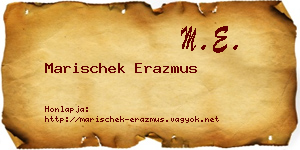 Marischek Erazmus névjegykártya